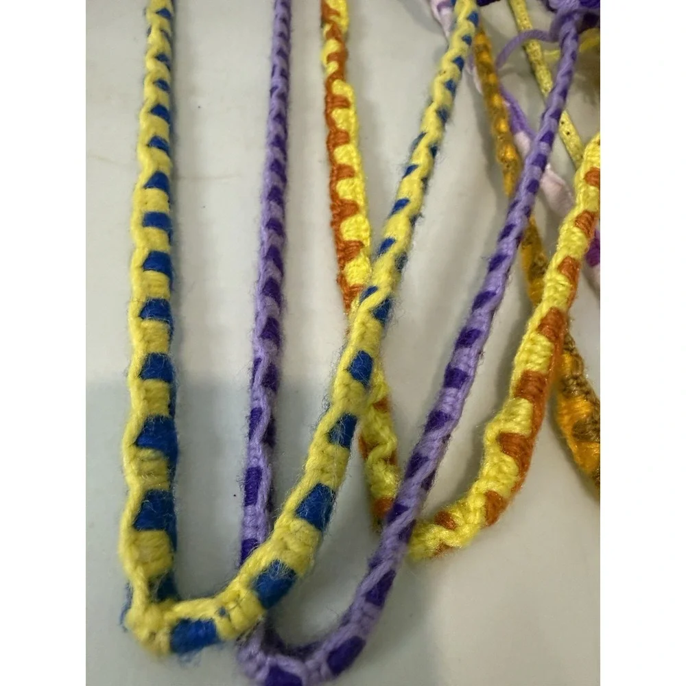 Vintage Lot of 6 Vintage Retro Crochet Yarn Coat Hangers